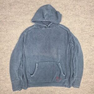 Vintage Gap Hoodie Women's Medium Blue Faded Heavy Knit Oversized Fit